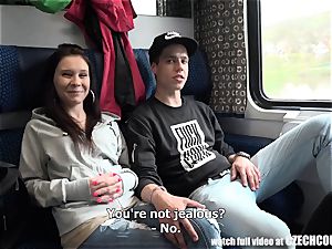 fourway fuck-a-thon in Public train