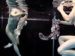 2 ladies swim and get nude cool